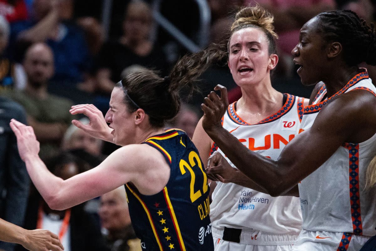 Breaking: WNBA Dishes Out Six Punishments For Brawl Involving Caitlin Clark In Fever - Sun Matchup 2 Connecticut Sun guard Marina Mabrey (3) fouls Indiana Fever guard Caitlin Clark (22) in the second half at Gainbridge Fieldhouse.Trevor Ruszkowski-Imagn Images